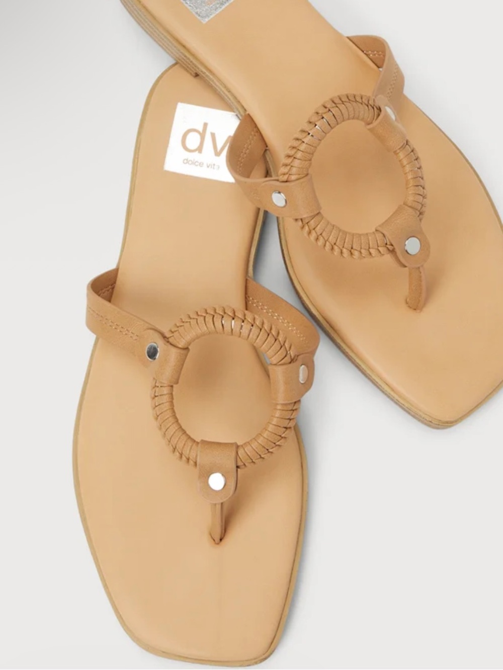 Dolce Vita Beige Braided O Ring Toe Slide Sandals - sold out everywhere